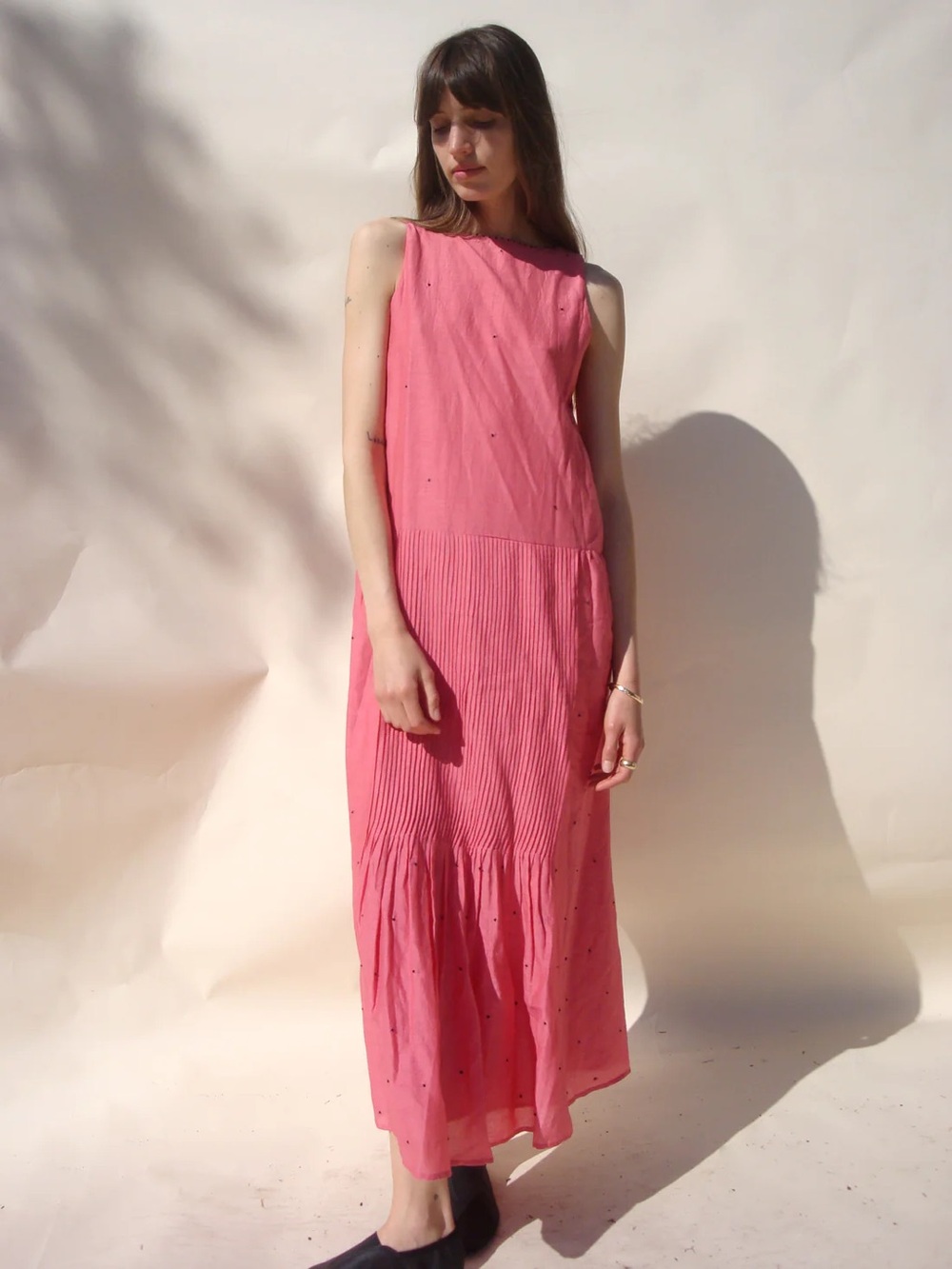 Emma Rothkopf Ida Pintuck Dress - Rose XS